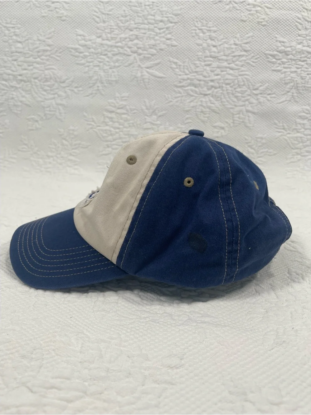 Kids Two-Tone Cream and Navy LA Baseball Cap